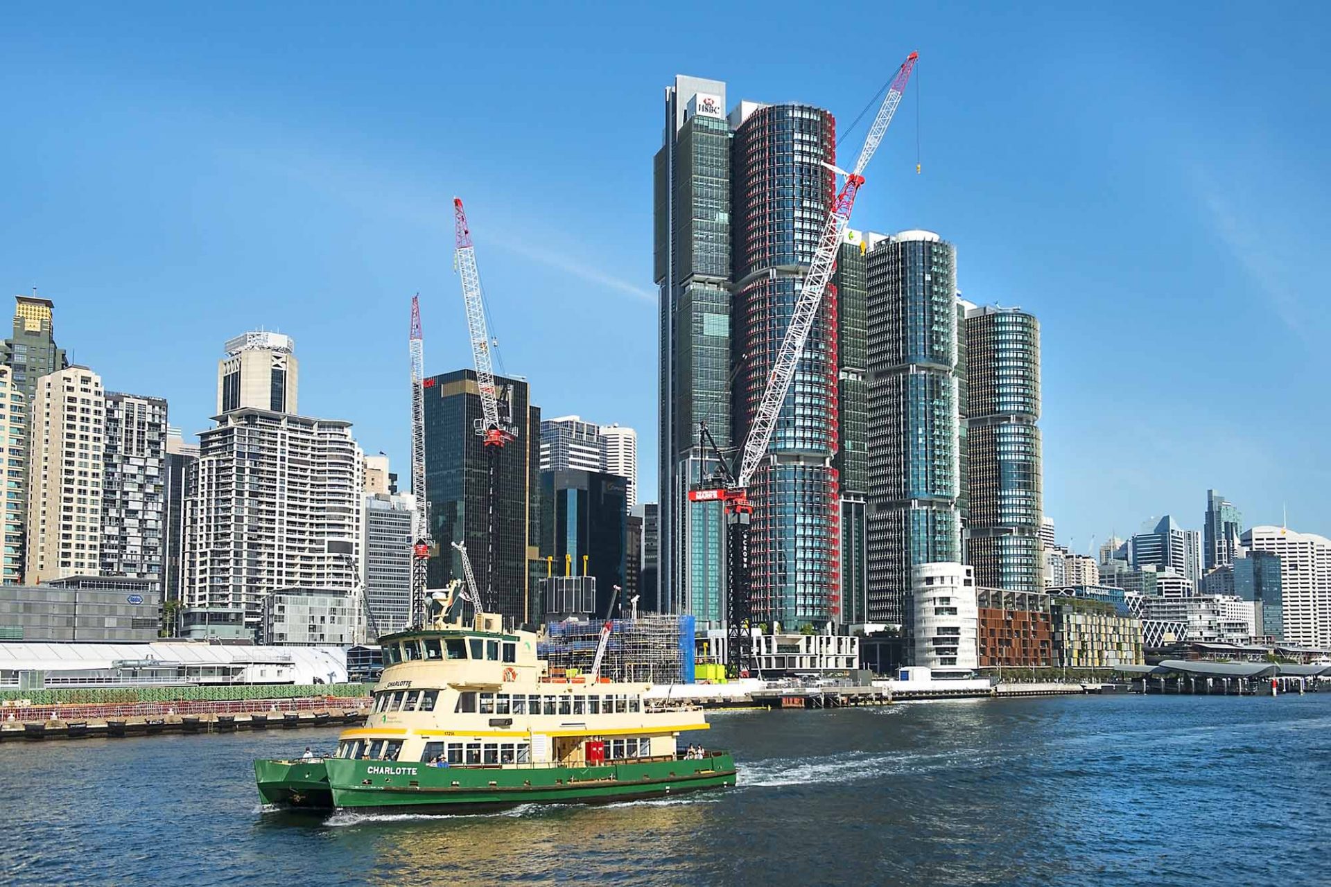Cityscape With Barangaroo Office And Residential Buildings, Sydney, Australia